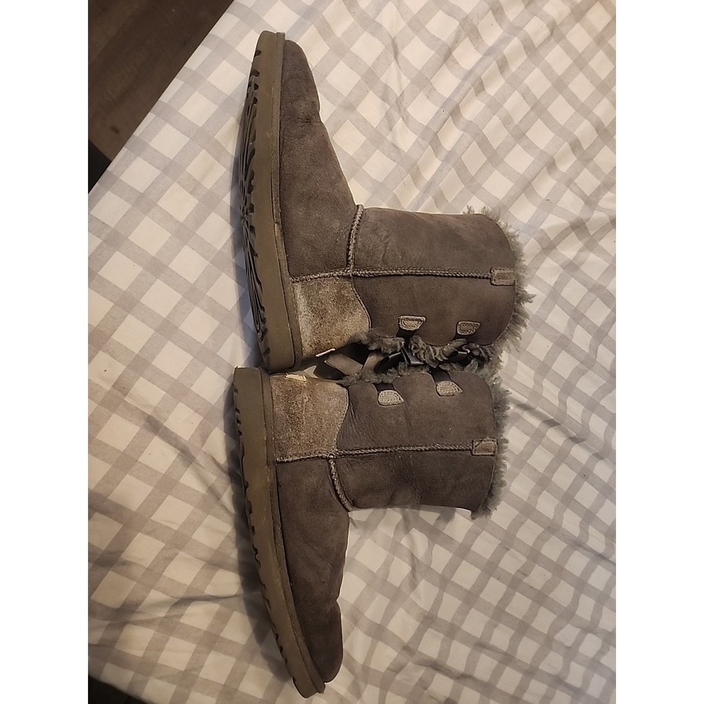 Ugg Bailey Bow II Boots Gray Size 7 Women's 1002954 - Picture 3 of 8